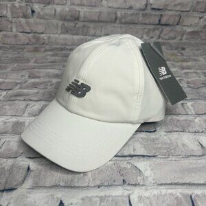 NWT New Balance Unisex 6 Panel Performance Cap V2 Hat One Size (WHT) (LAH51007)